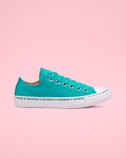 Converse Empowered By Her Chuck Taylor All Star Női Rövidszárú Fehér/Titán/Türkiz | QKOHRBE-HU